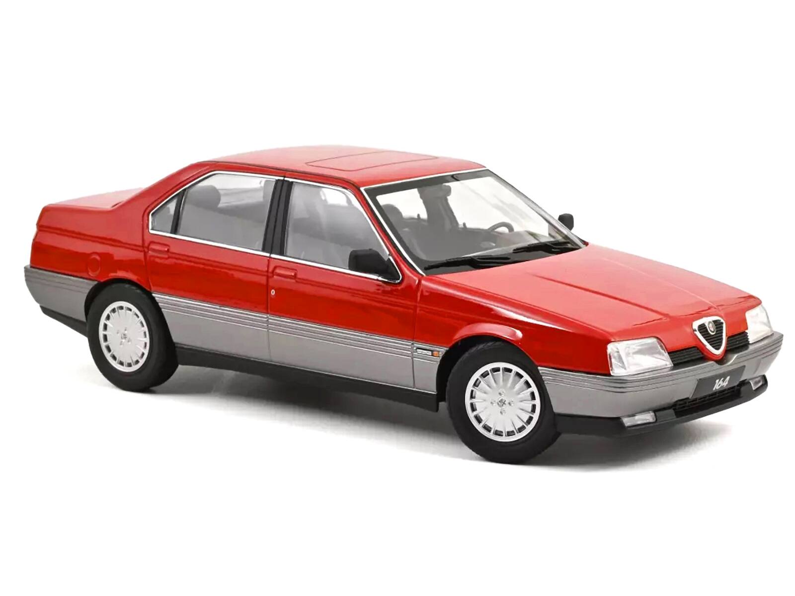 Angle. Norev - 1991 Alfa Romeo 164 Red 1/18 Diecast Model Car by Norev - Red.
