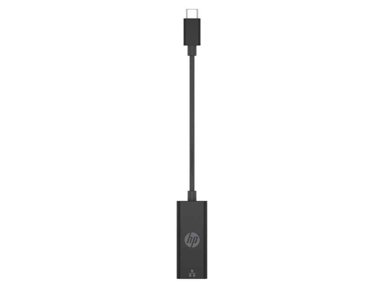 Alt View 3. HP - HP USB-C to RJ45 Adapter G2 (4Z527AA) - 1 Port, 128 MB/s, Portable - Black.