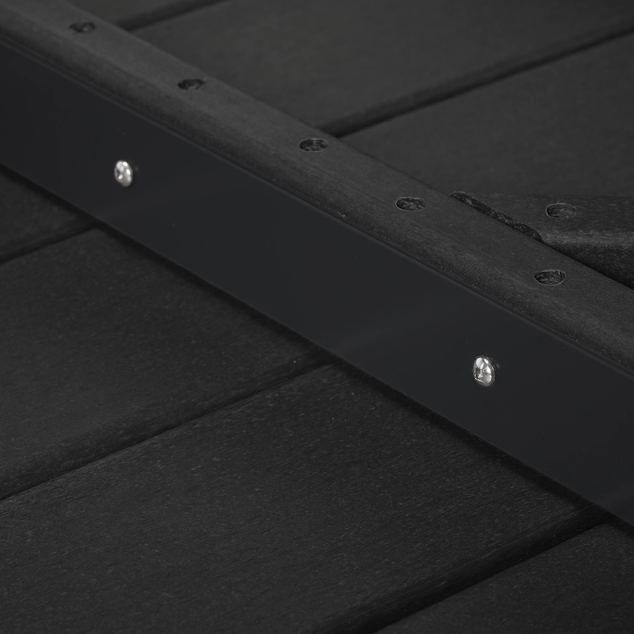 Alt View 4. WestinTrends - WestinTrends Avalon Modern Low Outdoor Patio Square HDPE Coffee Table - Black.