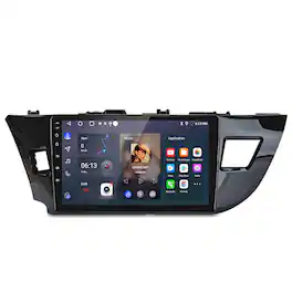 Junsun - For Toyota Corolla 2014-2016 10" 2+64GB Android 14 carplay Car Stereo Radio GPS Navi WIFI RDS SWC FM Bluetooth - Black