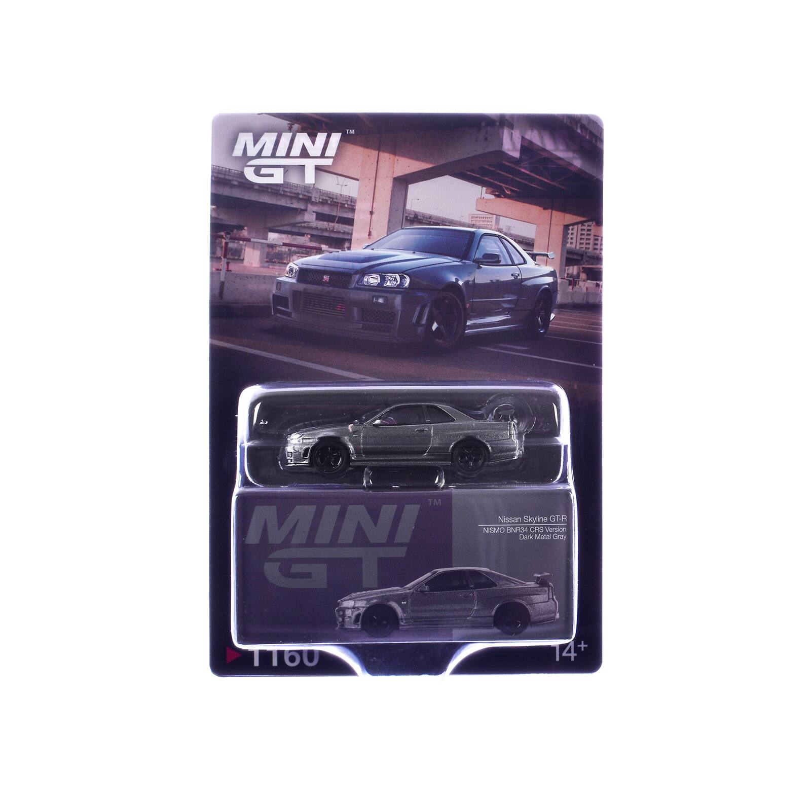MINI GT  
Nissan Skyline GT-R  
NISMO BN524 CRS Version  
Dark Metal Grey  
1:160  
14+
