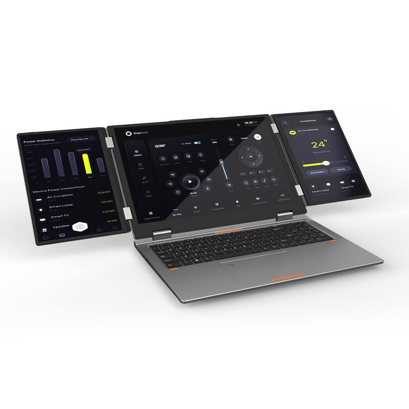 Sure, here is the corrected and grouped text:

```
Power Status
This Month
Device Power Consumption
Air Conditioner
422Wh
124Wh

Living Room
Air Conditioner
24°C
Smart Lamp
Smart TV
Speaker
```