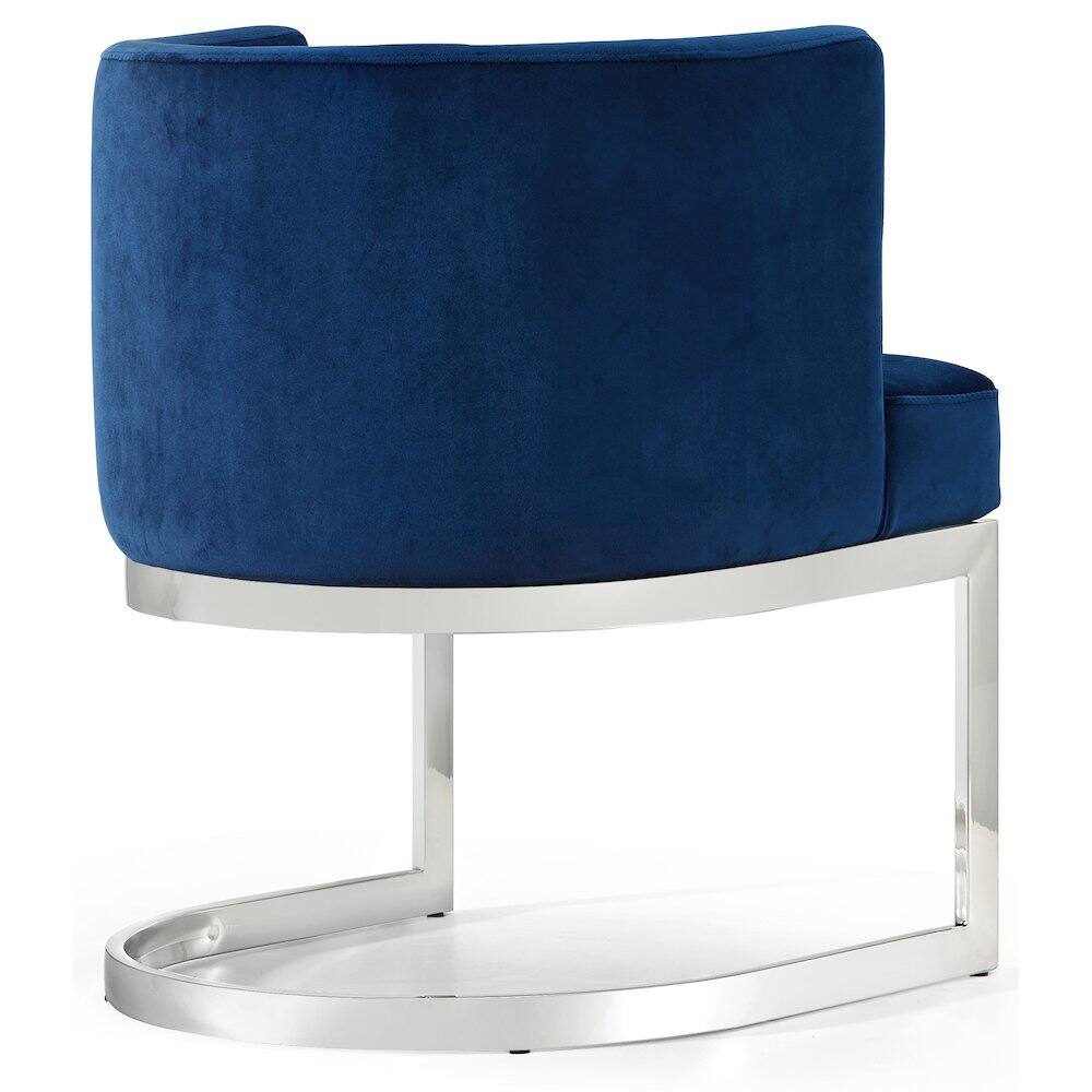 Alt View 1. Meridian Furniture - Gianna Navy Velvet Dining Chair - Blue.