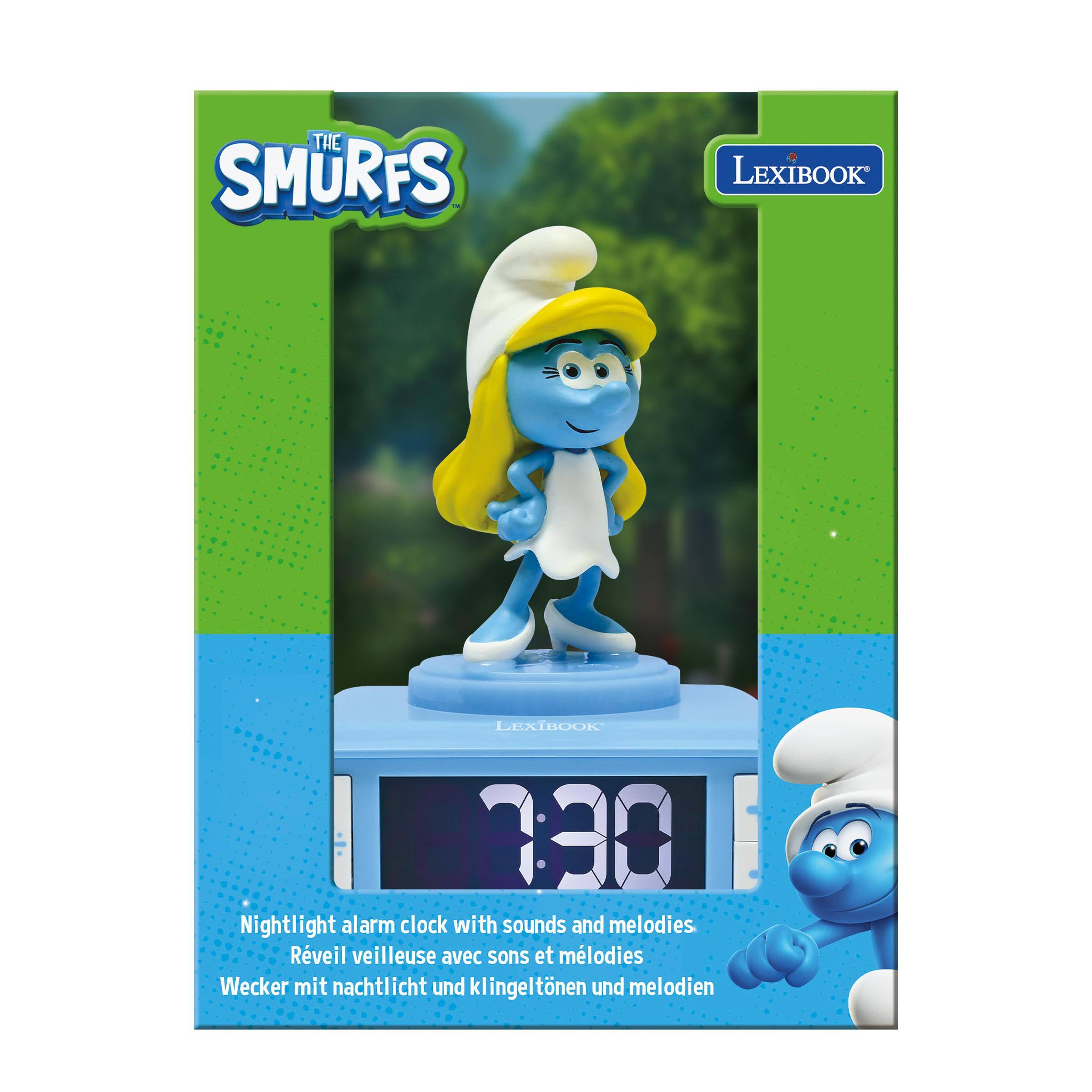THE SMURFS  
LEXIBOOK  
LEXIBOOK  
Nightlight alarm clock with sounds and melodies  
Réveil veilleuse avec sons et mélodies  
Wecker mit nachtlicht und klingeltonen und melodien