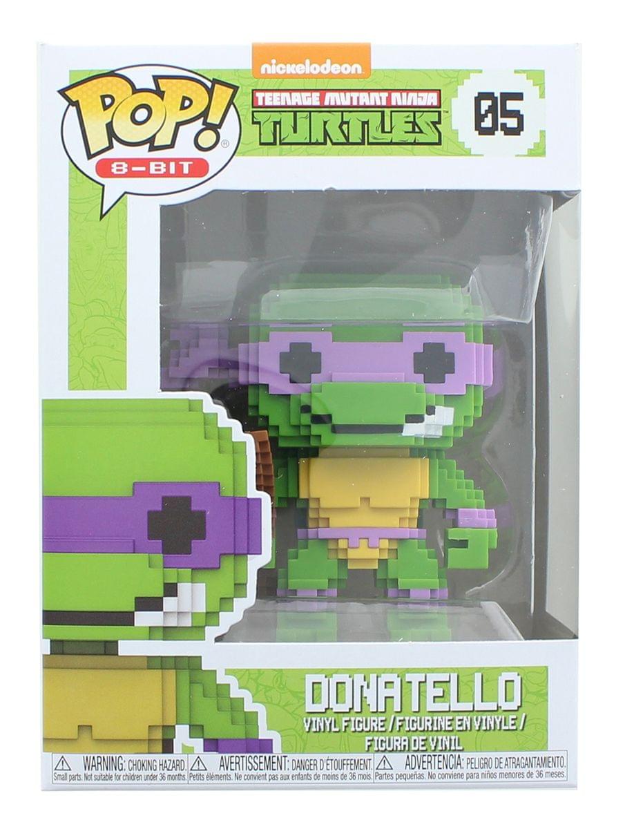 nickelodeon TEENAGE MUTANT NINJA TURTLES 05 - 8-BIT DONATELLO VINYL FIGURE FIGURE/FIGURINE EN VINYLE/ FIGURA DE VINIL WARNING: CHOKING HAZARD. AVERTISSEMENT: DANGER D'ETOUFFEMENT ADVERTENCIA: PELIGRO DE ATRAGANTAMIENTO. Small parts. Not suitable for children under 36 months Petits éléments Ne convient pas aux enfants de moins de 36 mois Partes pequeñas. No conviene para niños menores de 36 meses