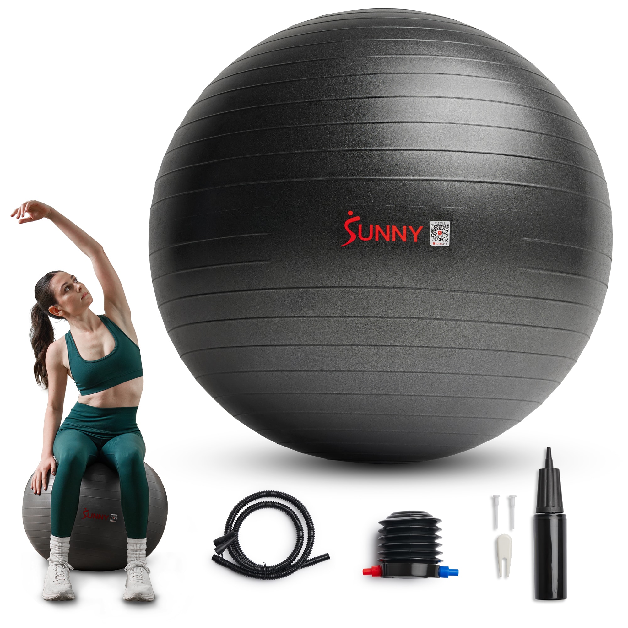 Sunny Health & Fitness - Premium Yoga Ball - Large - Dark Grey Black price history on PriceWatchPro