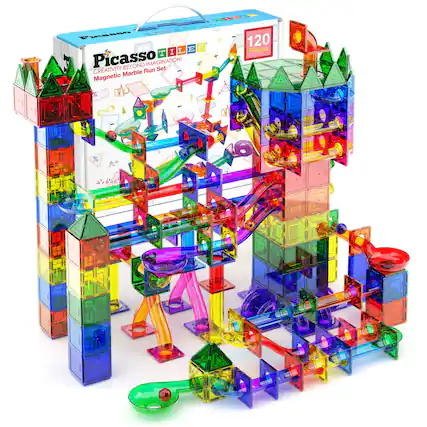 TW- A C | LERA 120 Pieces T I Picasso BEYOND IMAGINATION! Set CREATIVITY Marble Run Magnetic 7 a'