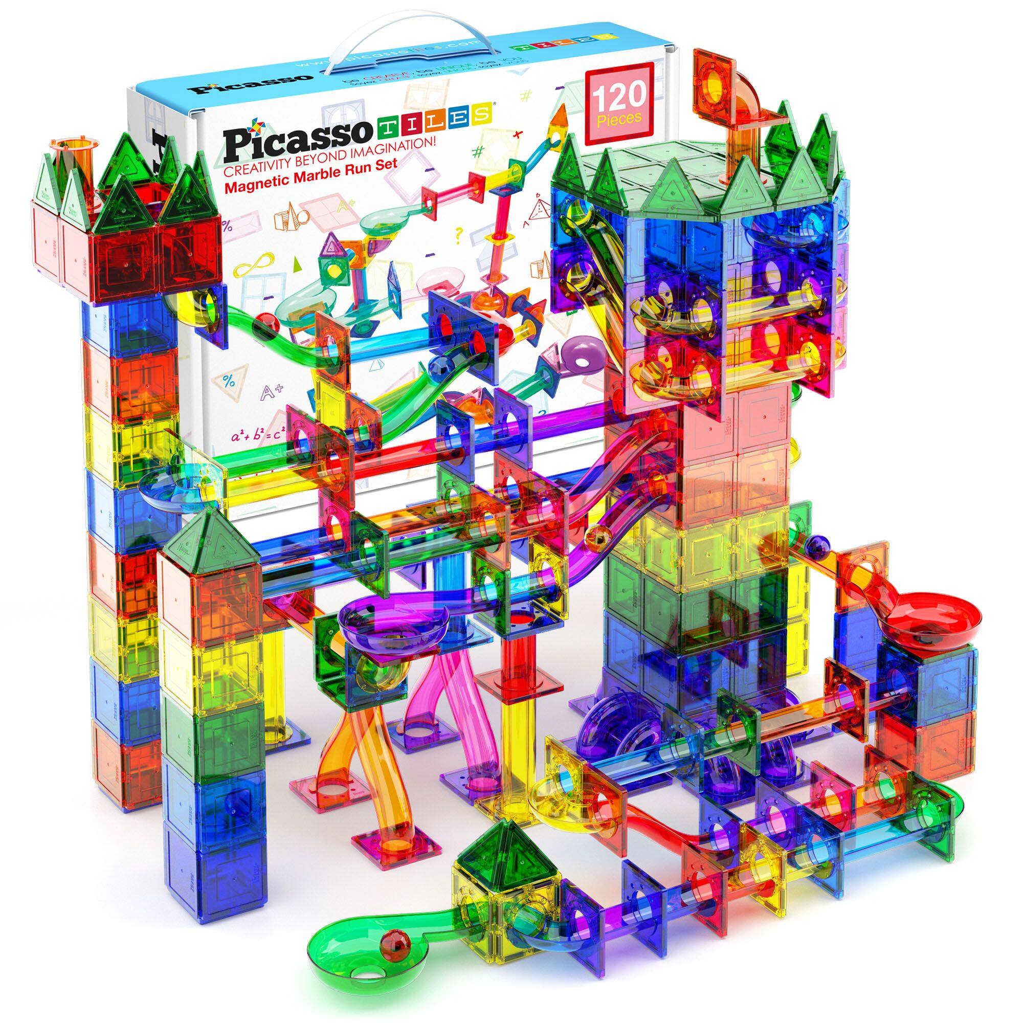 TW- A C | LERA 120 Pieces T I Picasso BEYOND IMAGINATION! Set CREATIVITY Marble Run Magnetic 7 a'