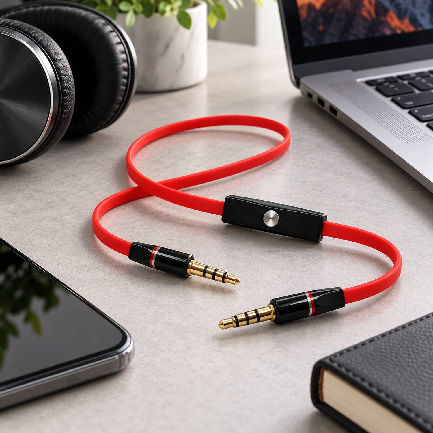Sanoxy 3.5mm Audio Cable with Mic Inline Control Black - Best Buy