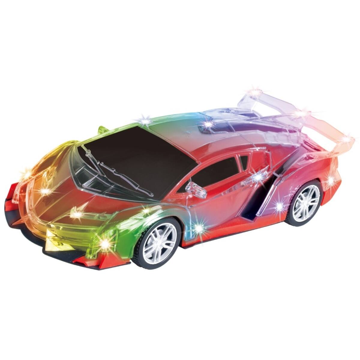 Left. JuzToys - Remote Control Car, Light Up RC Car Toy with Flashing LED Light - Multicolor.