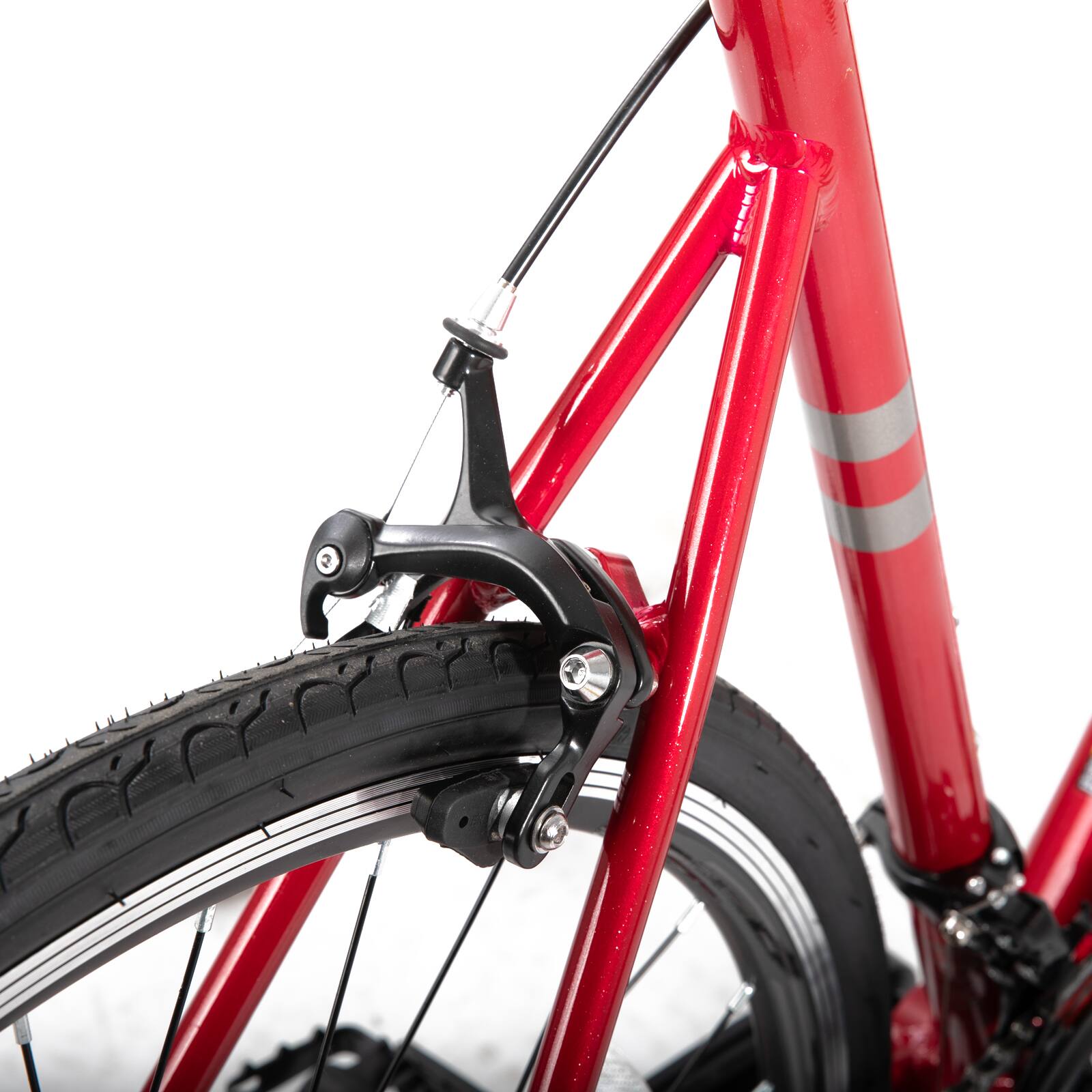 Alt View 9. HILAND - HILAND 700C Road Bike 14-Speed Aluminum Alloy Frame Road Bicycle for Men Women, Racing Bike for Adult Medium Frame Red - Red.