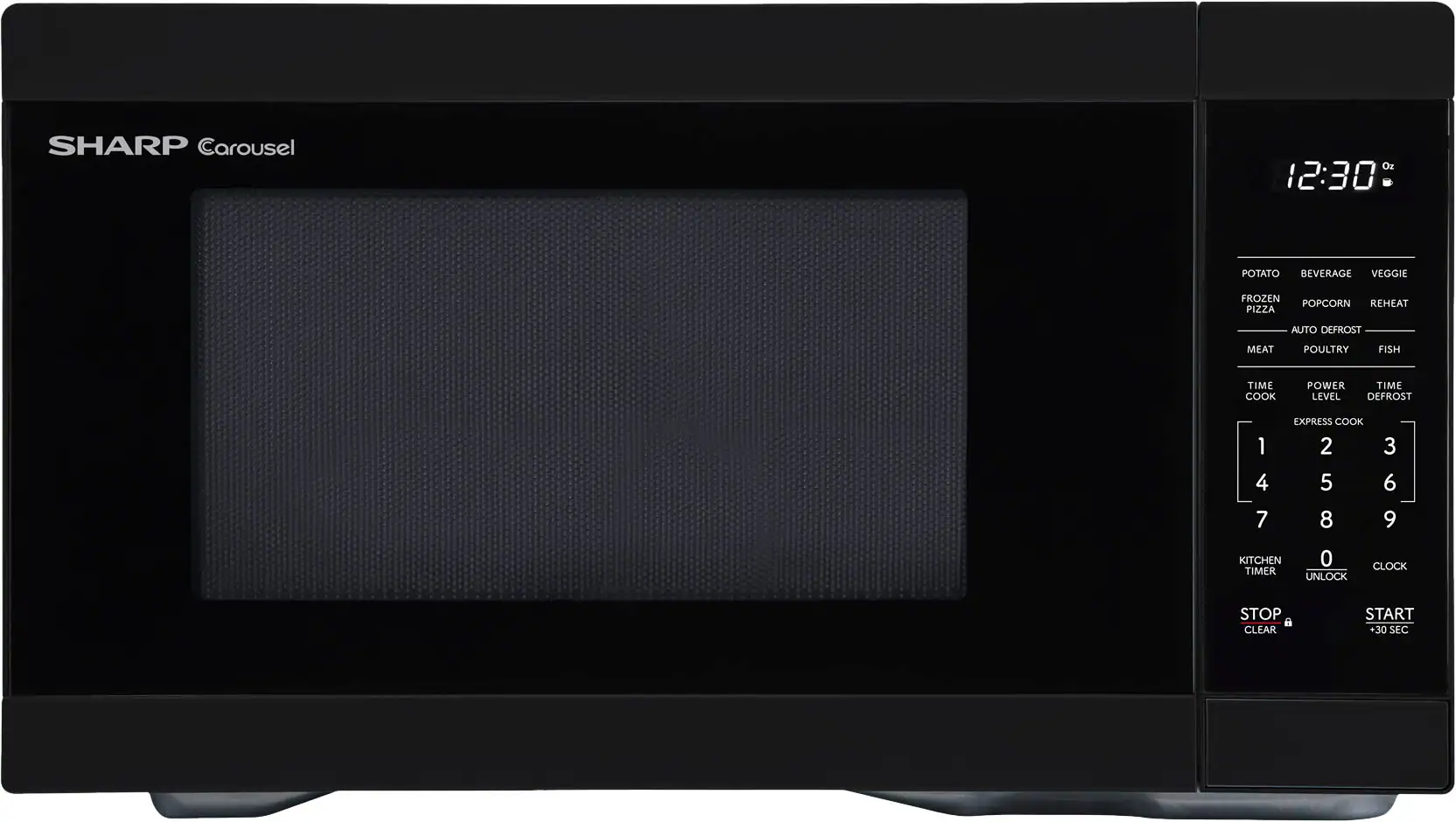 Sharp - 1.1 cu ft Countertop Microwave With Sensor Cooking - Black