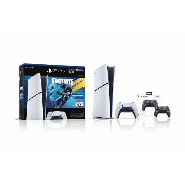 PlayStation 5 Digital Edition 825GB Console Fortnite Flowering Chaos Bundle + PlayStation 5 DualSense Wireless - PlayStation 5