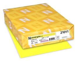 Astrobrights - Colored Paper, 24 lbs., 8.5" x 11", 500 Sheets/Ream - Lift-Off Lemon
