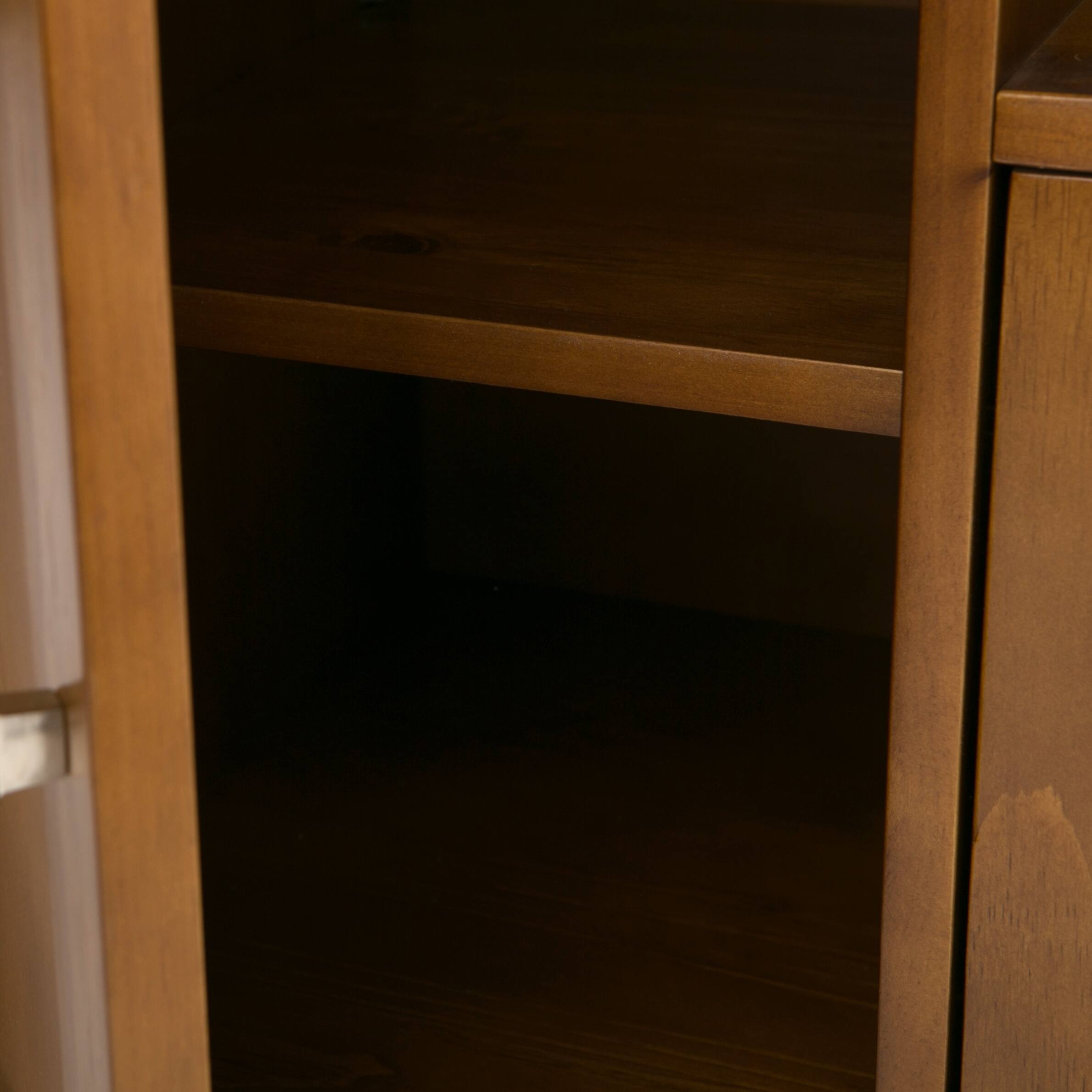 Alt View 2. Simpli Home - Warm Shaker SOLID WOOD 72 inch TV Media Stand in Light Golden Brown For TVs up to 80 inches - Light Golden Brown.