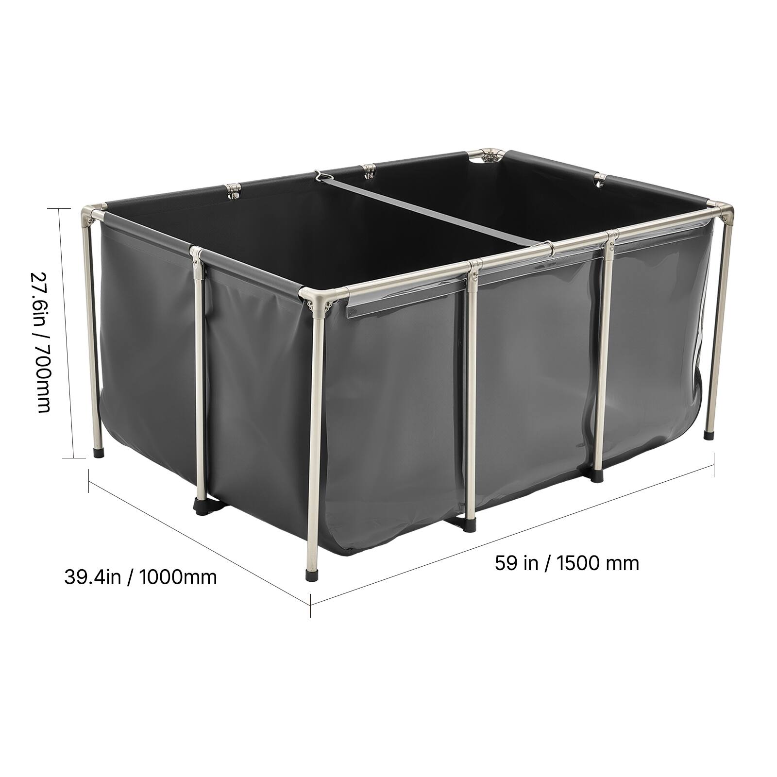 27.6in / 700mm  
39.4in / 1000mm  
59 in / 1500 mm