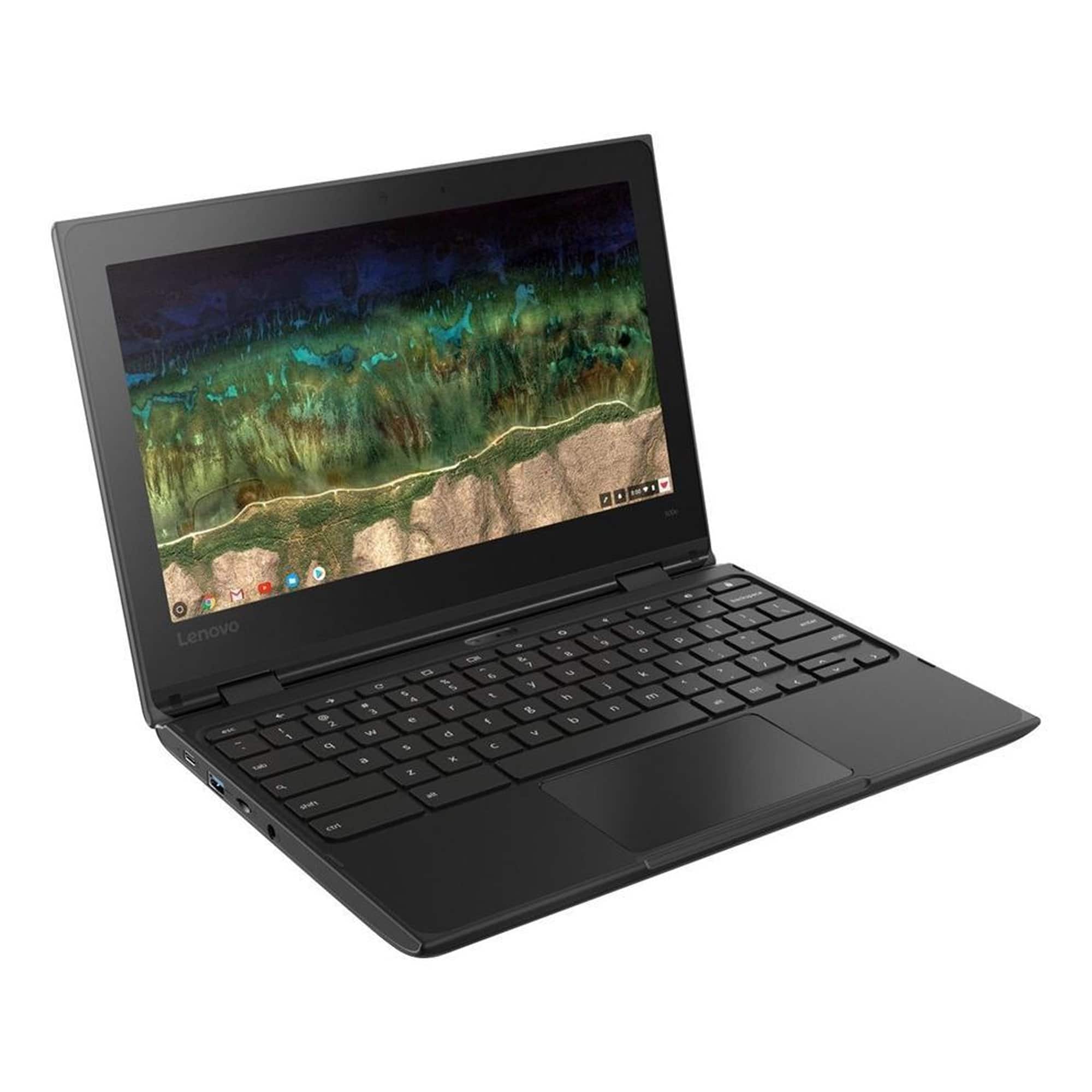 Front. Lenovo - Lenovo 500e 11.6" Refurbished Chromebook Gen2 - Intel Celeron 4120 with 4GB Memory and 32GB eMMC Storage.