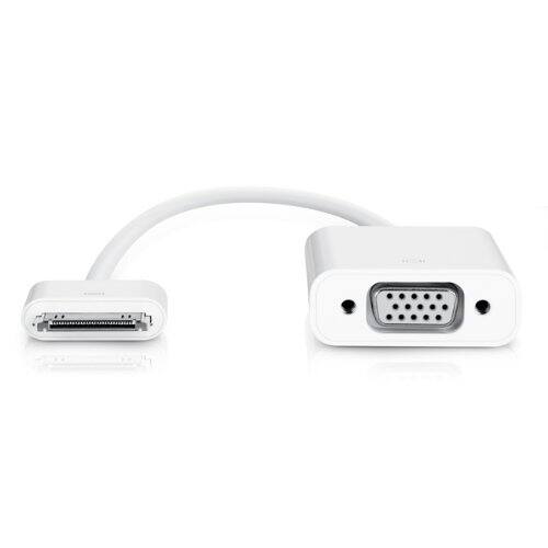 Alt View 2. Apple - Apple Dock Connector to VGA Adapter (30-pin) - White.
