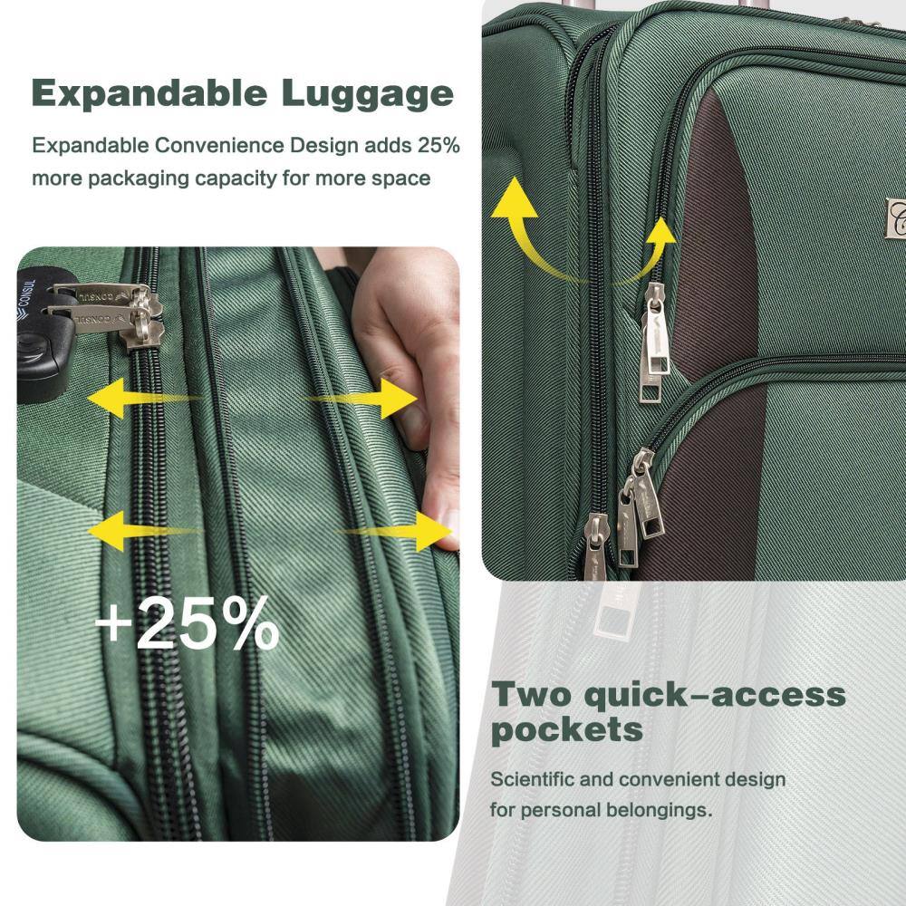 Expandable Luggage

Expandable Convenience Design adds 25% more packaging capacity for more space

+25%

Two quick-access pockets

Scientific and convenient design for personal belongings.