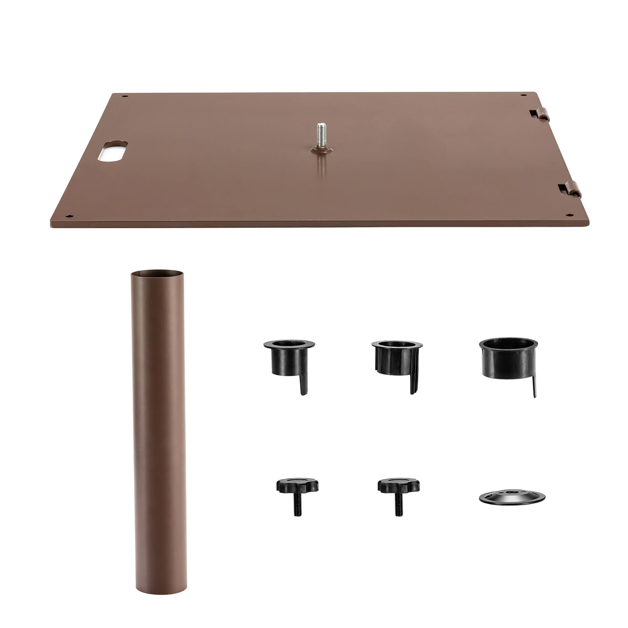 Alt View 7. Costway - Costway 10ft Solar Lights Patio Umbrella Outdoor W/ 50 LBS Movable Umbrella Stand - Beige.