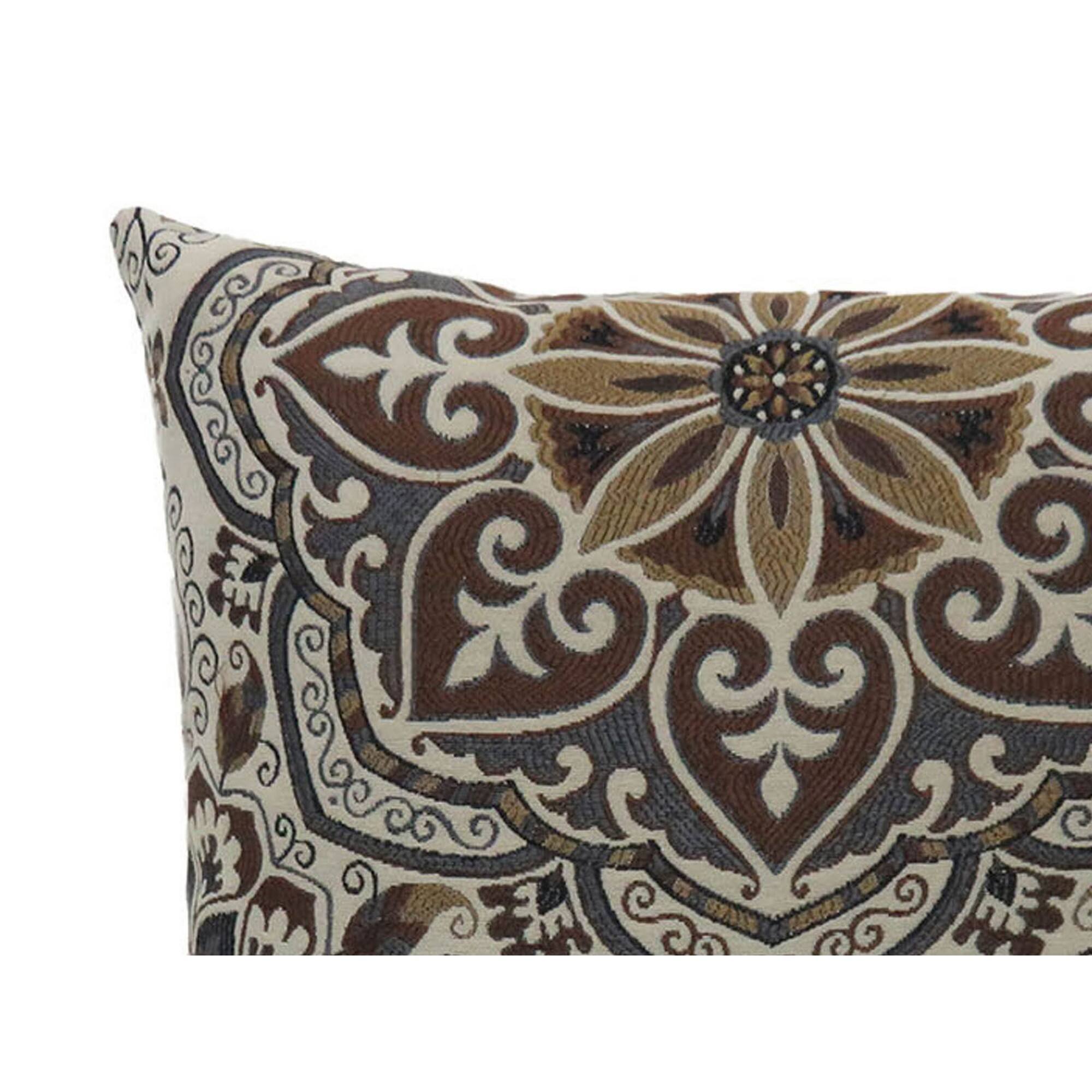 Left. Manhattan Lane - Contemporary Style Medallion Patterned Set of 2 Throw Pillow - Multicolor.