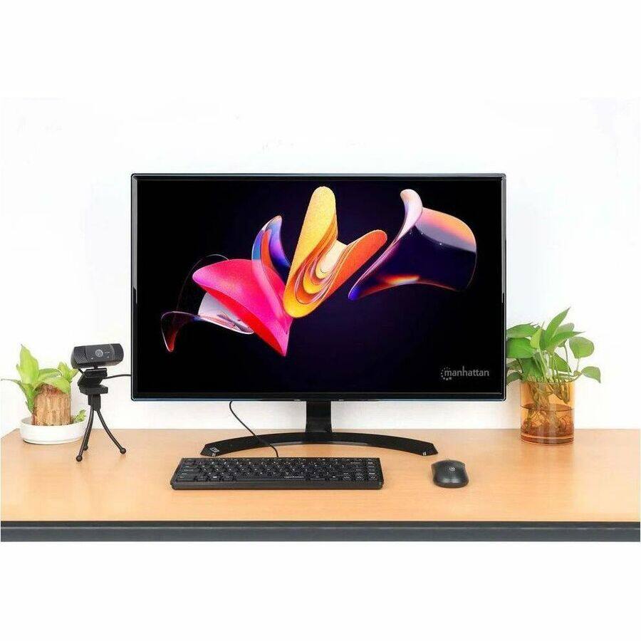 Alt View 4. Manhattan - Manhattan Slim Wired USB Mini Keyboard - Cable Connectivity - USB Type A Interface - 82 Key(s) - Linux, ChromeOS, Window - Black.