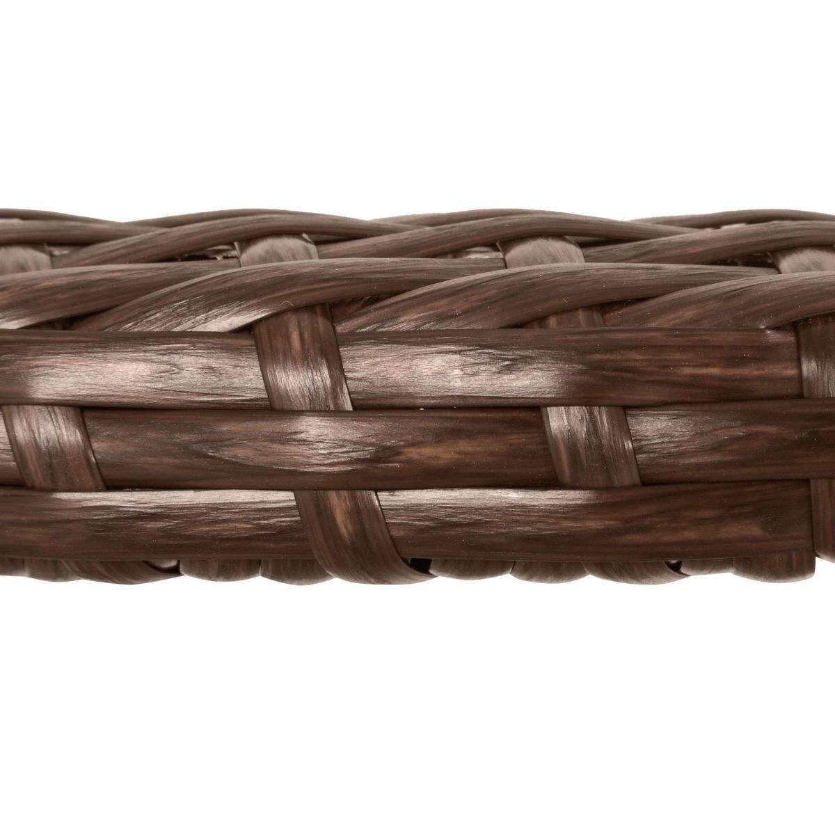 Angle. Resenkos - Resenkos 3PC Rattan Wicker Bistro Set, Two Chairs And A Center Table, Foldable, Brown - Brown.