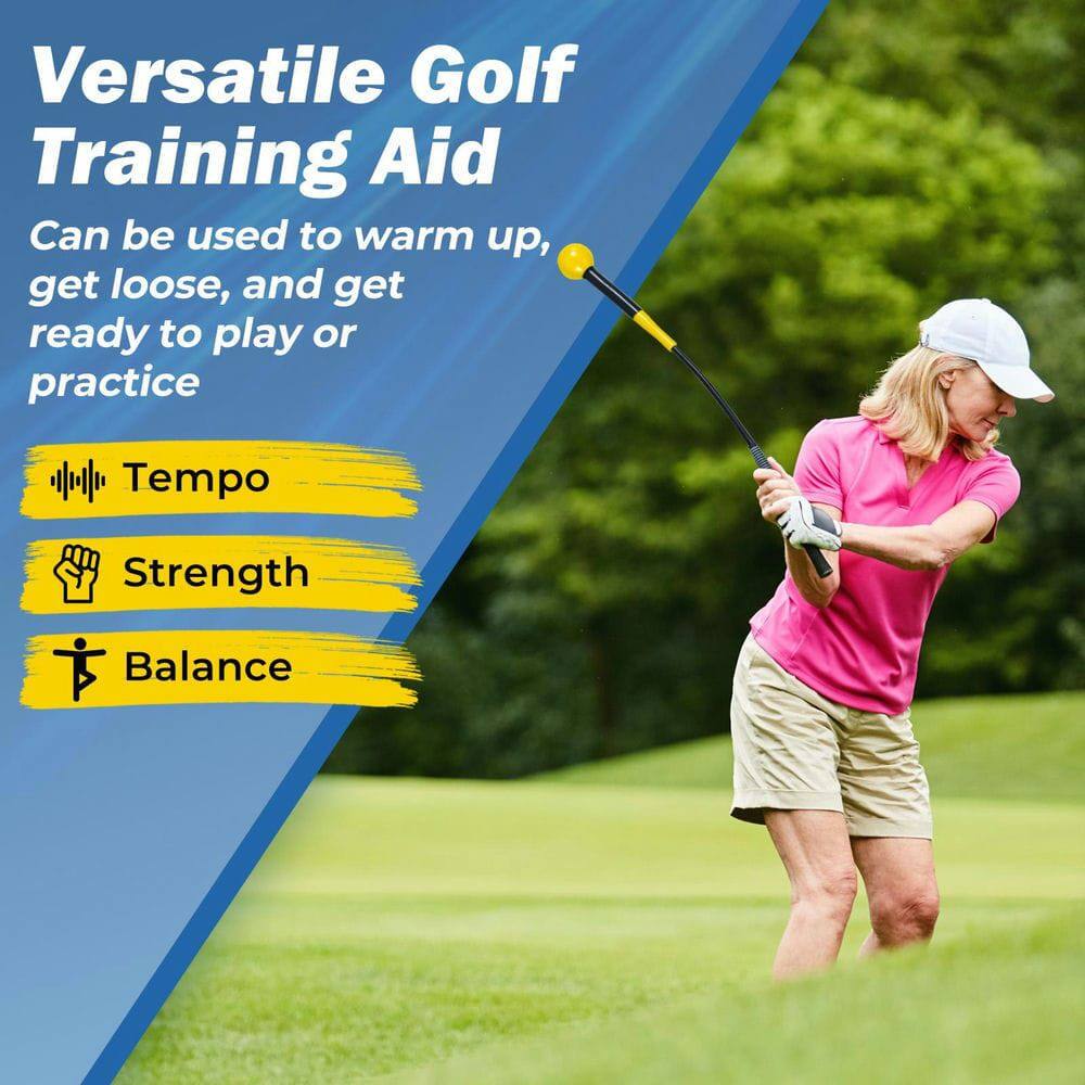 Versatile Golf Training Aid  
Can be used to warm up, get loose, and get ready to play or practice  

- Tempo  
- Strength  
- Balance