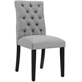 Duchess Button Tufted Fabric Dining Chair by Modway - Gray