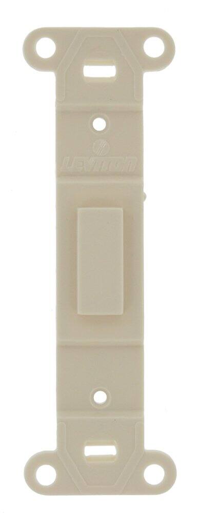 Front. Leviton - Toggle Plastic Adapter Plate Blank No Hole 80700-T - White.