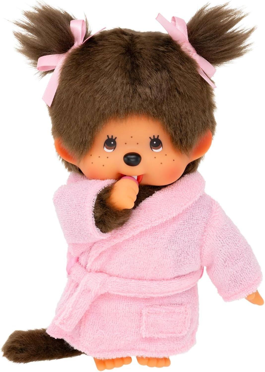 Alt View 2. Monchhichi - Monchhichi: Bathrobe Girl Plush.