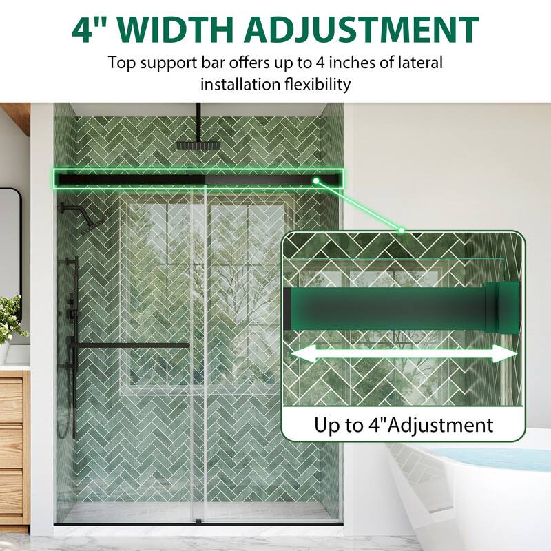 4" WIDTH ADJUSTMENT  
Top support bar offers up to 4 inches of lateral installation flexibility  
Up to 4" Adjustment