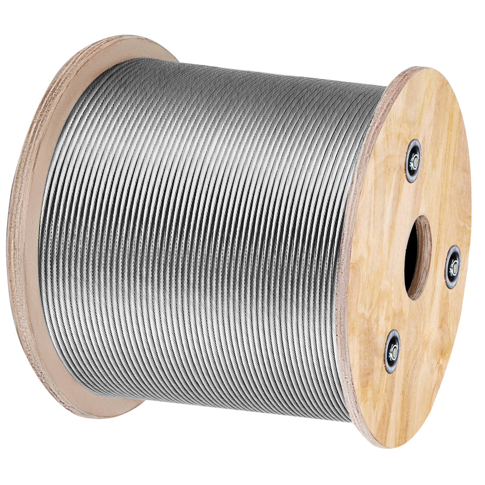 Alt View 5. VEVOR - T316 Stainless Steel Cable 1/8" 7x7 Steel Wire Rope Cable 500FT Cable Railing Transport Wire Rope Cable - Silver.