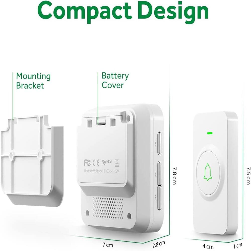 Compact Design

Mounting Bracket

Battery Cover

FC CE RoHS

Battery Voltage: DC3 x 1.5V

7 cm

7.8 cm

2.8 cm

7.5 cm

4 cm

1 cm
