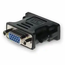 AddOn - 5 PACK OF DVI-I (29 PIN) MALE TO VGA FEMALE ADAPTER, 3 YEARS WARRANT - Black