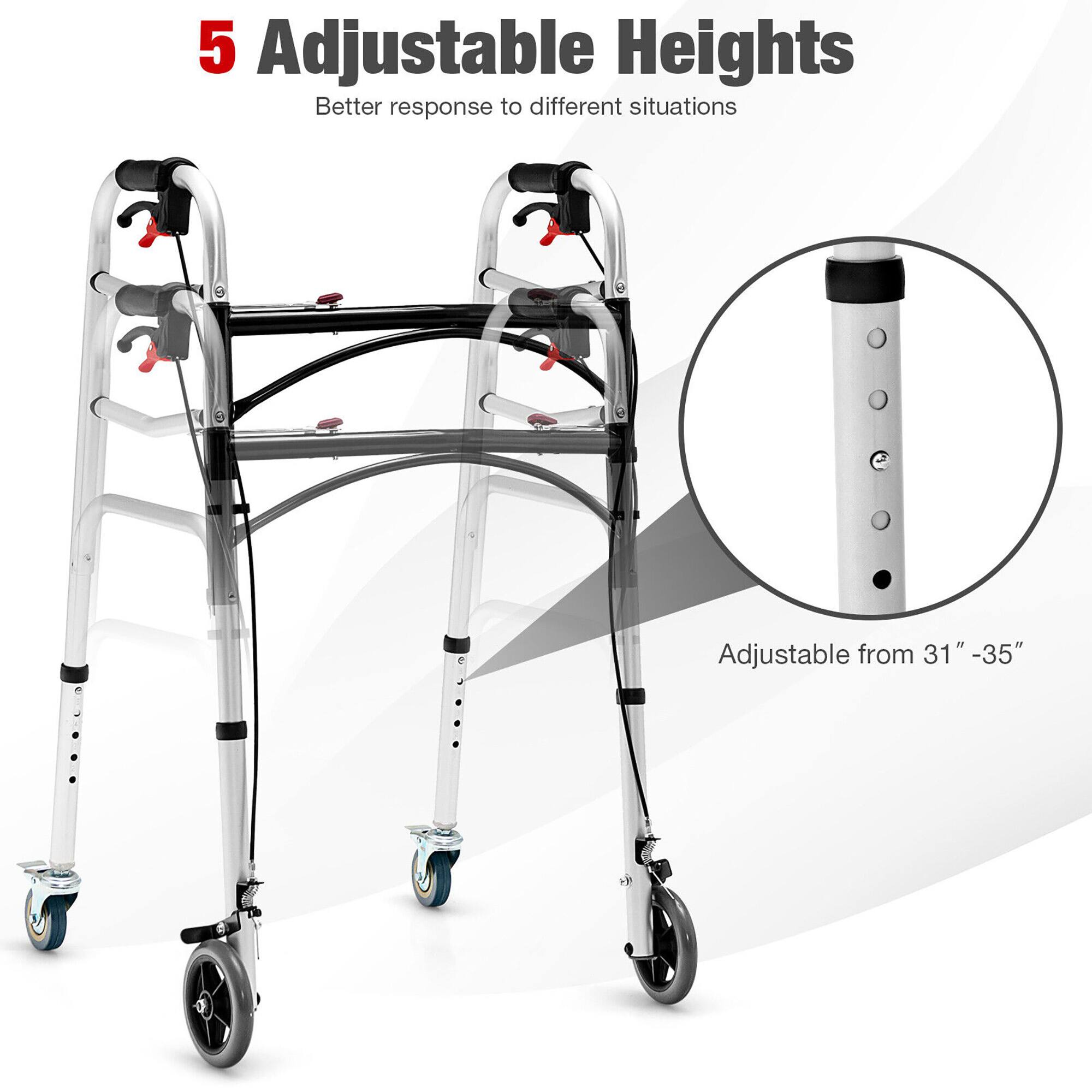 5 Adjustable Heights  
Better response to different situations  
Adjustable from 31" - 35"