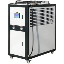 VEVOR - Water Chiller 6Ton Capacity,Industrial Chiller 6Hp,Air-Cooled Water Chiller,Finned Condenser,with Micro-Computer Control - Silver;Black