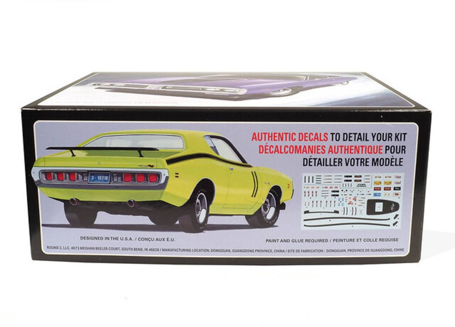 AUTHENTIC DECALS TO DETAIL YOUR KIT  
DÉCALCOMANIES AUTHENTIQUES POUR DÉTAILLER VOTRE MODÈLE  

DESIGNED IN THE U.S.A. / CONÇU AUX É.U.  
PAINT AND GLUE REQUIRED / PEINTURE ET COLLE REQUISE  

ROUND 2, LLC  
4073 MEGHAN BEELER COURT, SOUTH BEND, IN 46428  

MANUFACTURING LOCATION / SITE DE FABRICATION  
DONGGUAN, GUANGDONG PROVINCE, CHINE