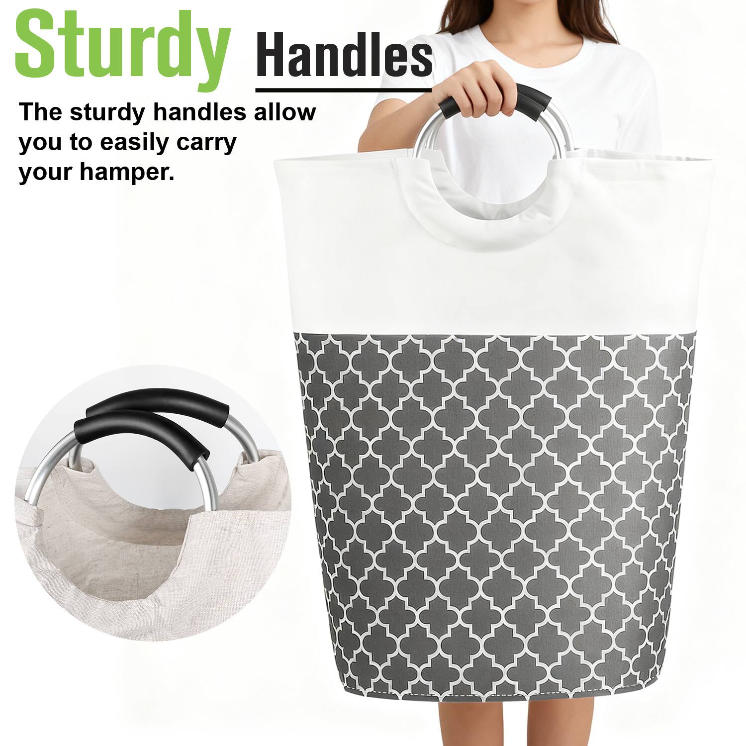 Sturdy Handles

The sturdy handles allow you to easily carry your hamper.
