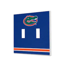 Keyscaper - Florida Gators Stripe Design Double Toggle Light Switch Plate - Multicolor