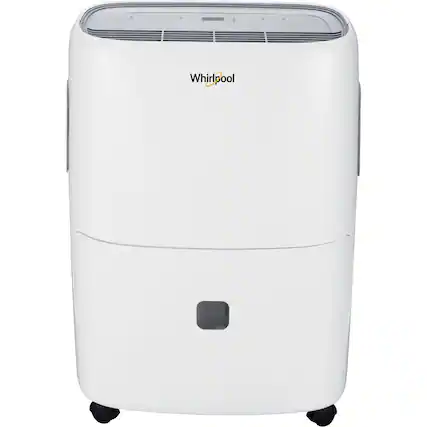 Front. Whirlpool - Energy Star 30-Pint Dehumidifier - White.