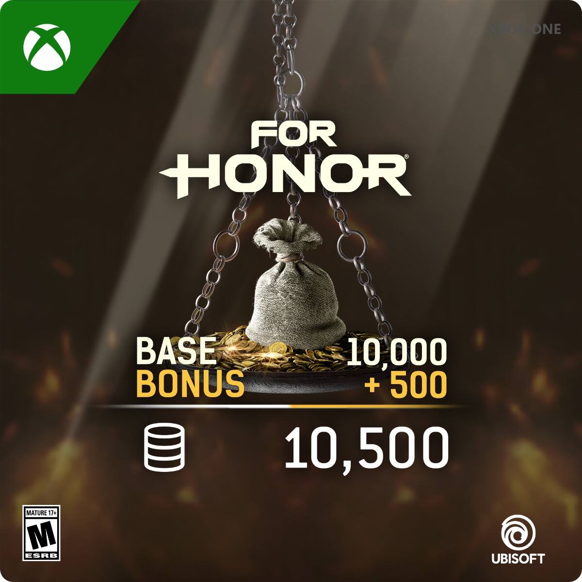 XBOX ONE FOR HONOR  
BASE BONUS  
10,000 + 500 = 10,500  
MATURE 17+ ESRB  
UBISOFT
