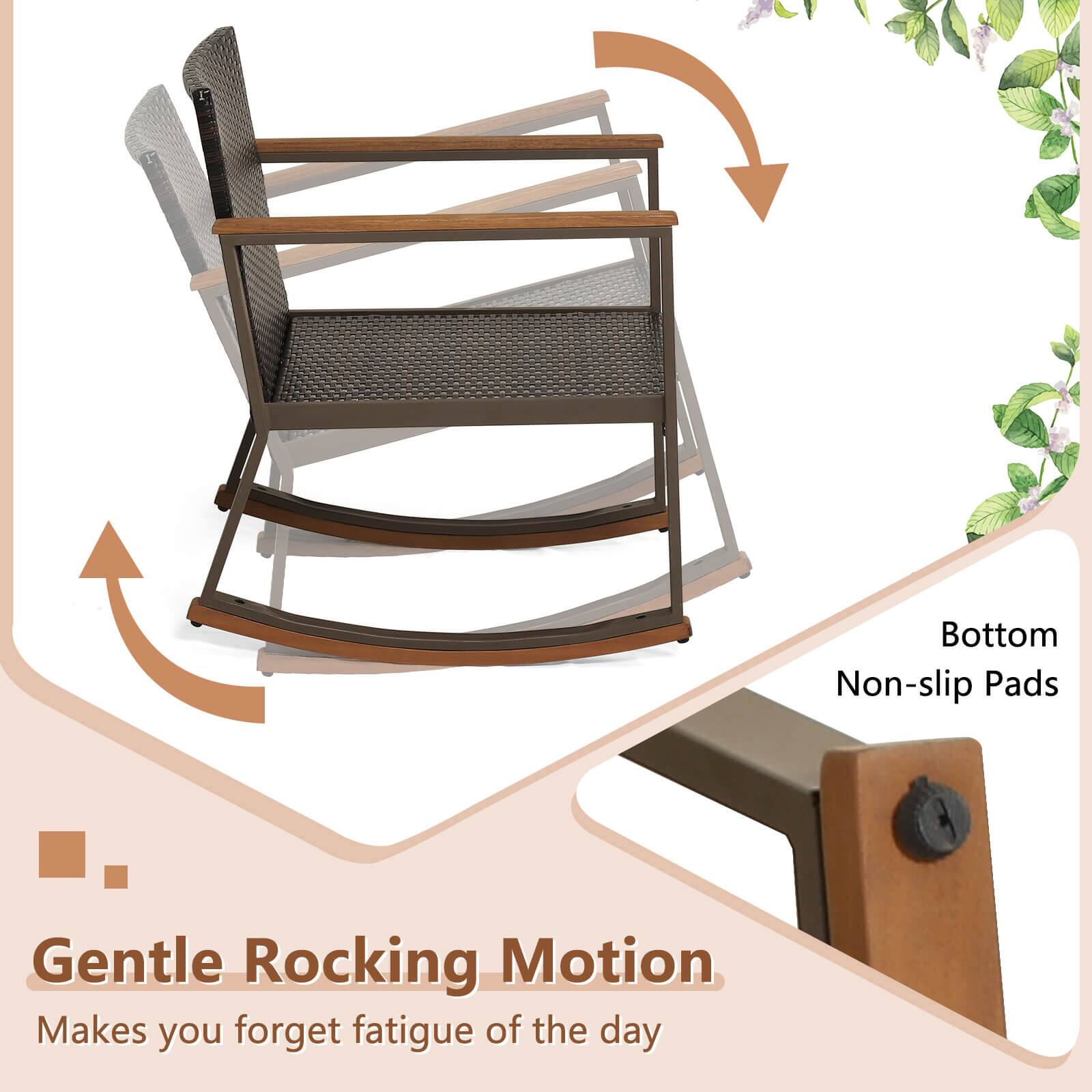 Gentle Rocking Motion  
Makes you forget fatigue of the day  

Bottom Non-slip Pads