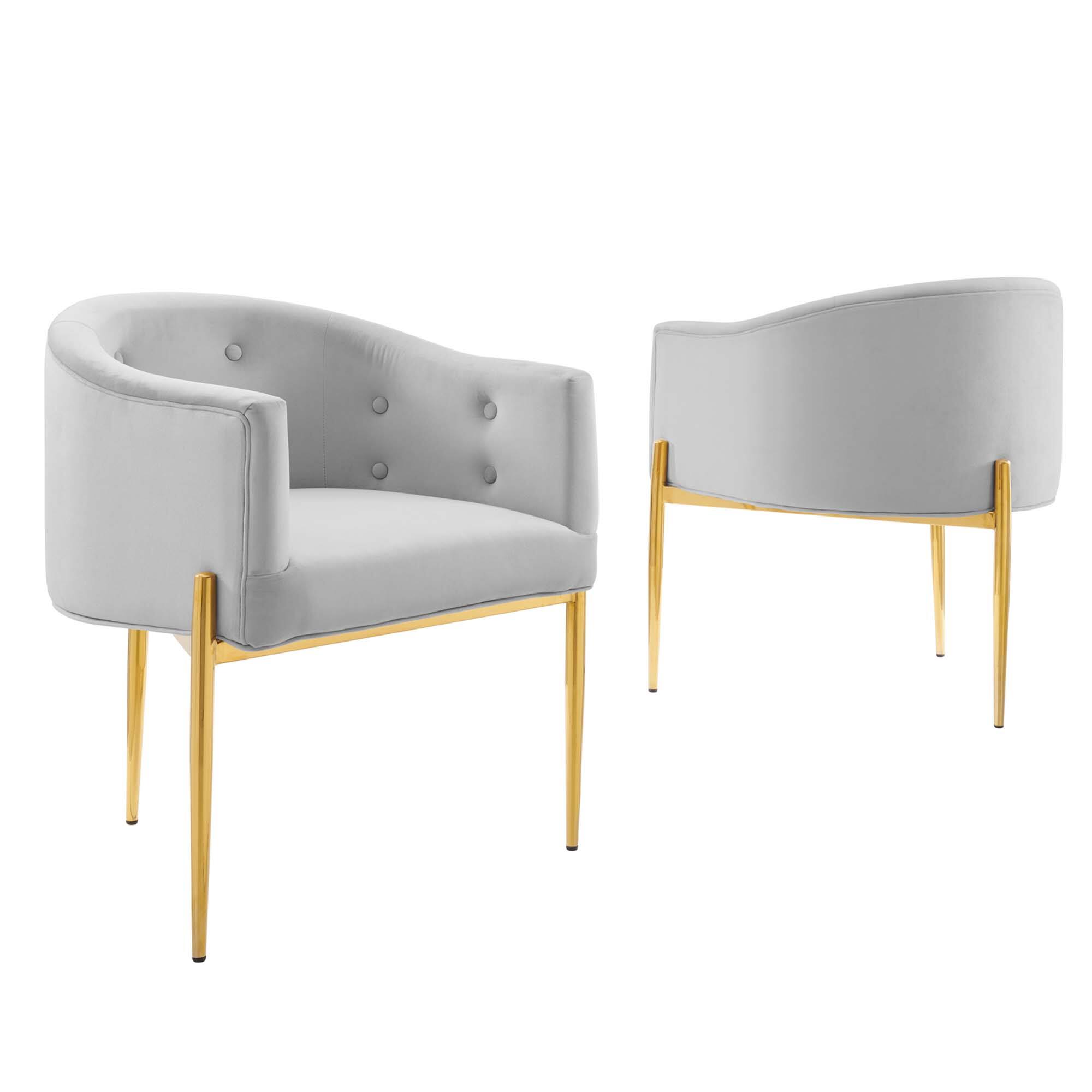 Savour Tufted Performance Velvet Accent Chairs Set of 2 by Modway Light ...
