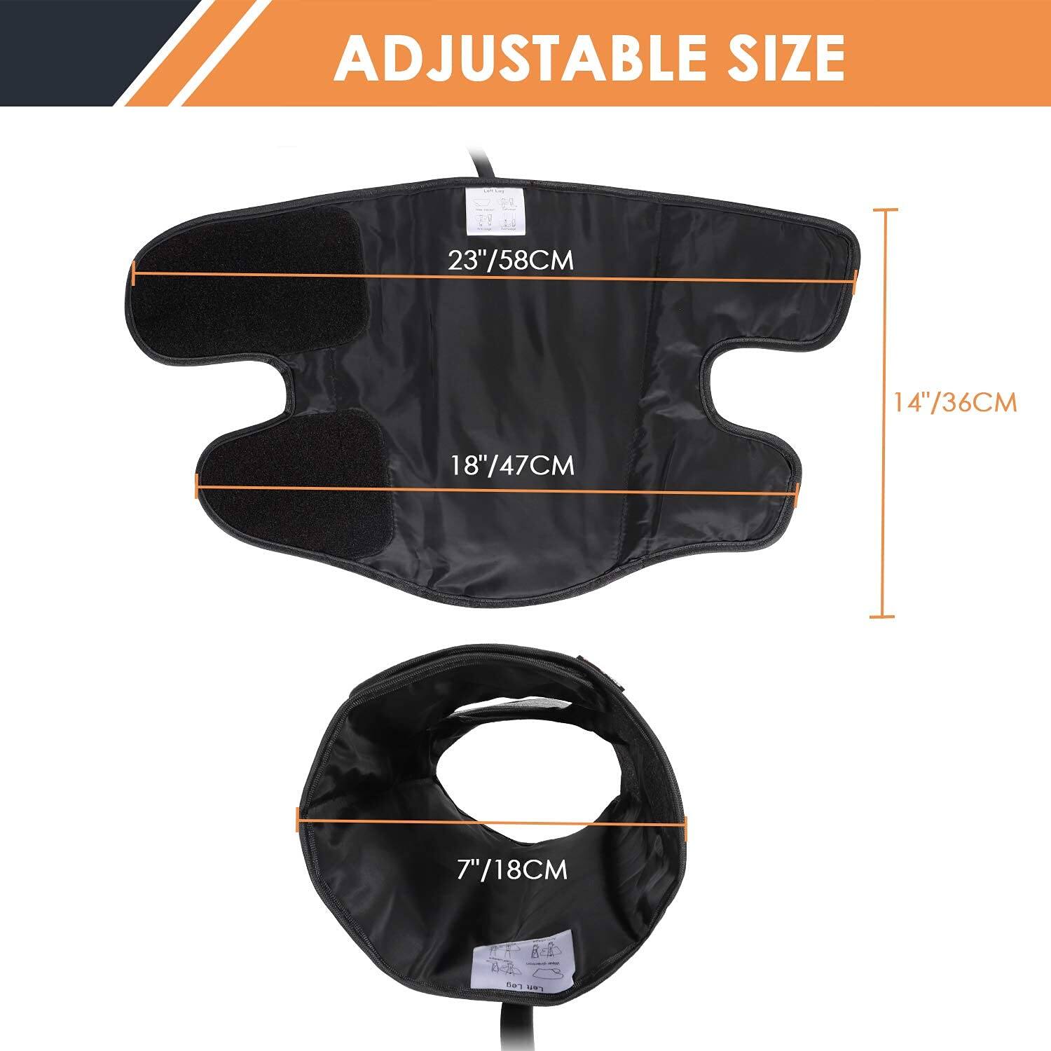 ADJUSTABLE SIZE

23"/58CM

18"/47CM

14"/36CM

7"/18CM