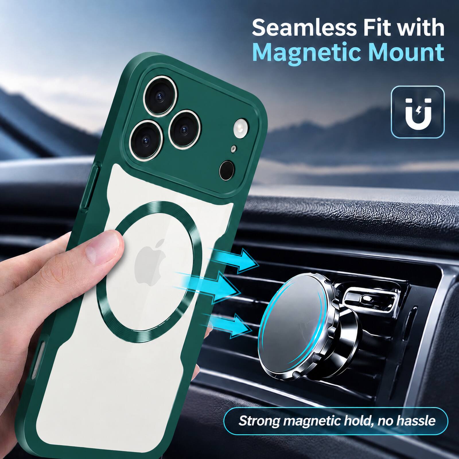 Seamless Fit with Magnetic Mount

Strong magnetic hold, no hassle
