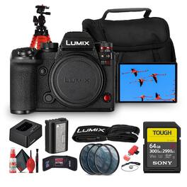 Panasonic - LUMIX S1 II Mirrorless Camera | 24.2MP Full-Frame BSI Sensor Bundle