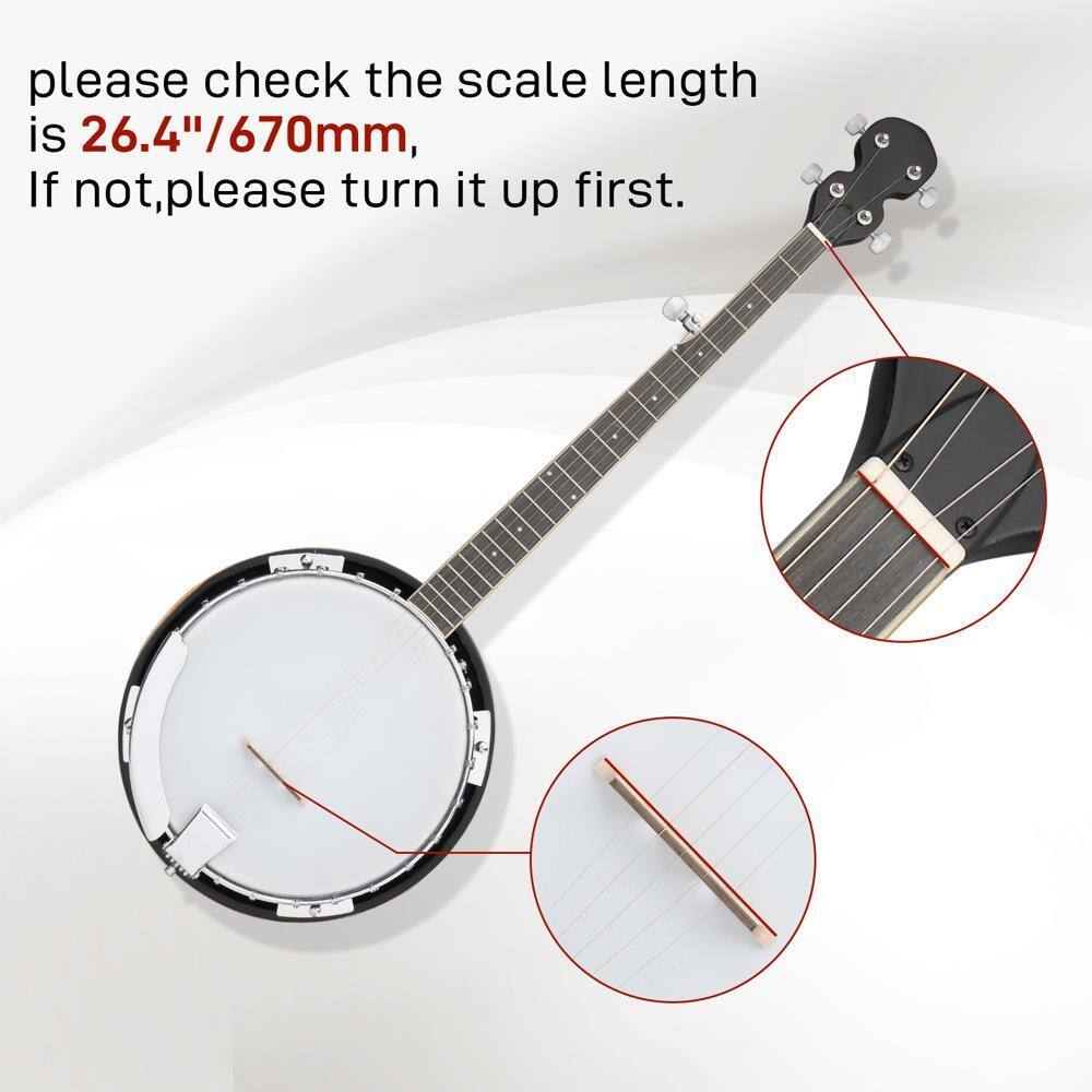 please check the scale length is 26.4"/670mm, If not, please turn it up first.