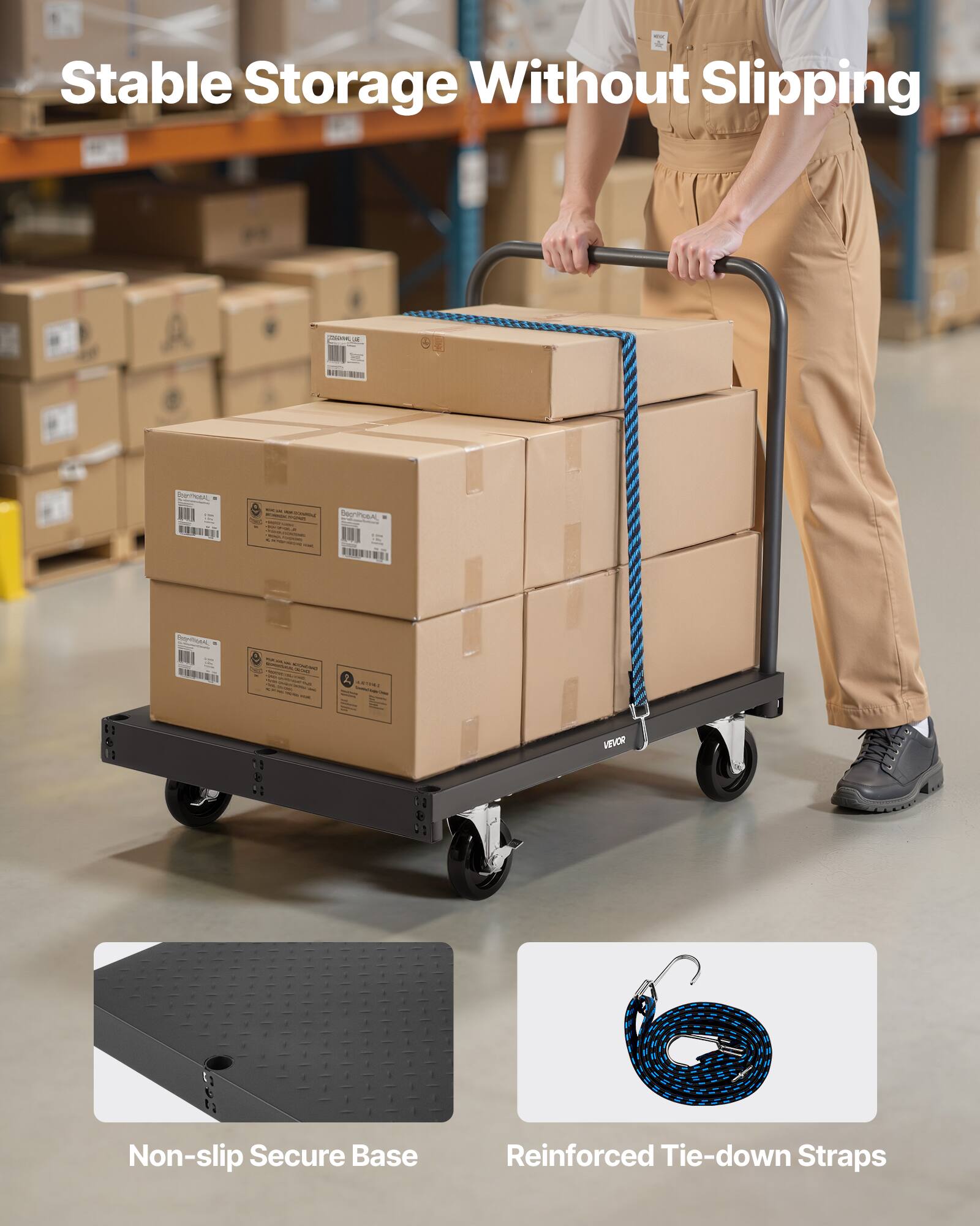 Stable Storage Without Slipping

Non-slip Secure Base

Reinforced Tie-down Straps