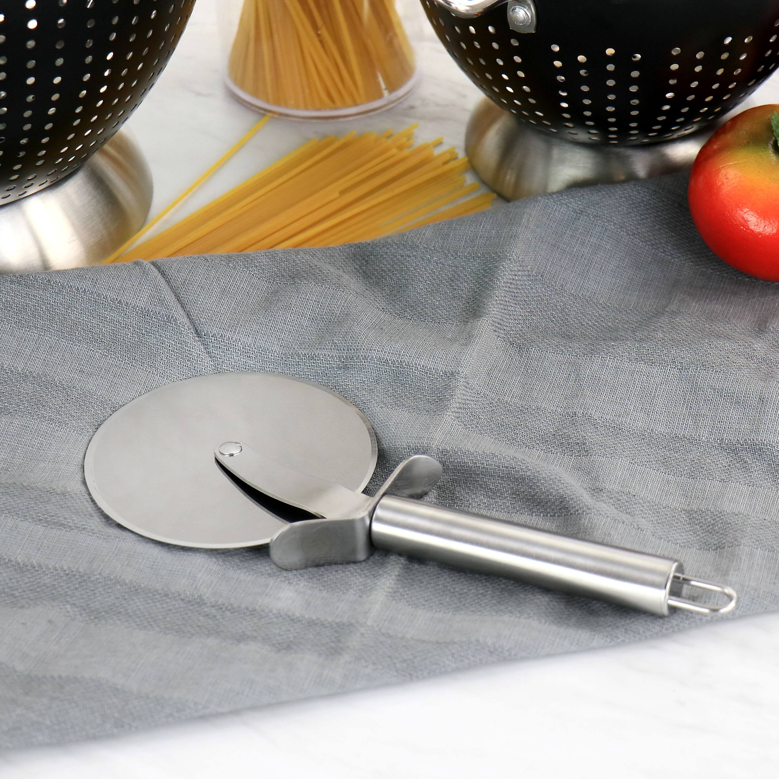 Alt View 4. Martha Stewart - Martha Stewart Stainless Steel 4in Pizza Cutter Kitchen Utensil - Silver.